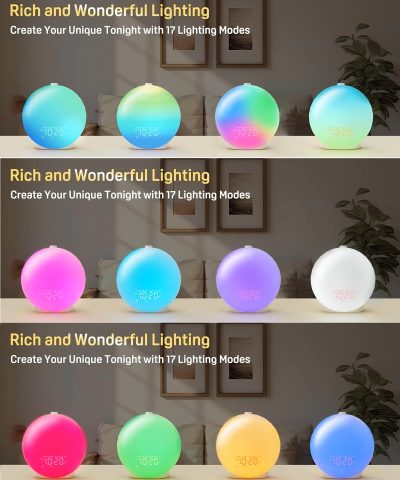 Smart Sunrise Alarm Clock with FM Radio & 7 Nature Sounds - Portable Wake-Up Light for Kids & Adults - Image 10