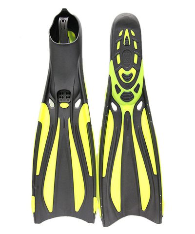 Full Foot Freediving Fins F615 | Lightweight Rubber Scuba & Snorkeling Fins for Adults