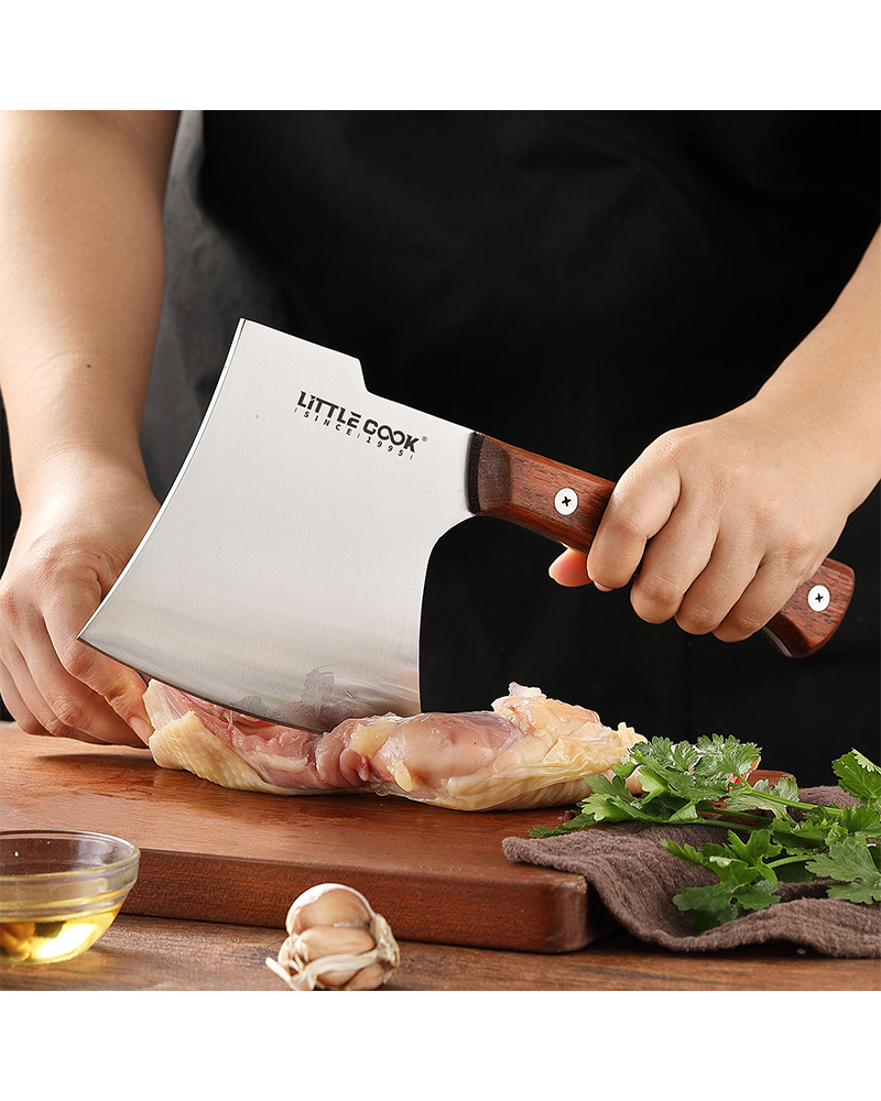 Alternative view of Heavy Duty Bone Chopper | 12.4" Professional Butcher Knife for Restaurants
