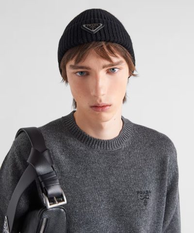 Prada Wool and Cashmere Beanie Hat - Image 3