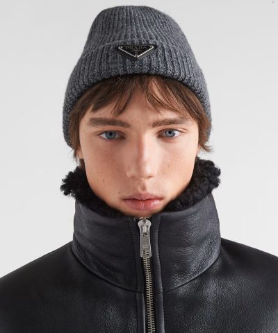 Prada Wool and Cashmere Beanie Hat - Image 6